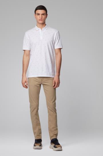 Koszulki Polo BOSS Regular Fit Białe Męskie (Pl10220)